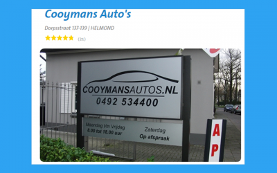 Beoordeel Cooymans Auto’s en win je garagerekening terug!