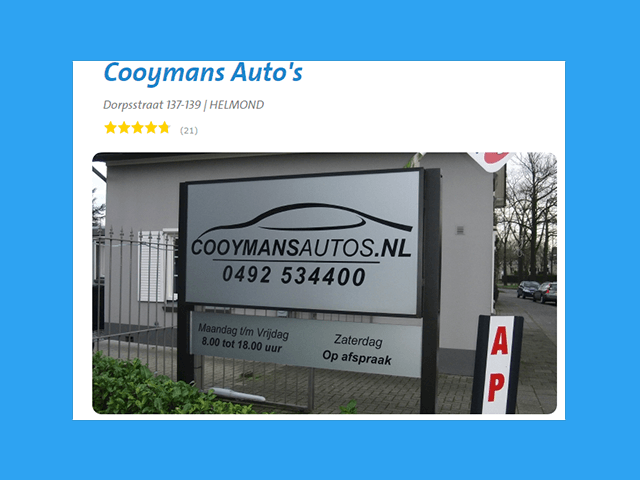 Beoordeel Cooymans Auto’s en win je garagerekening terug!