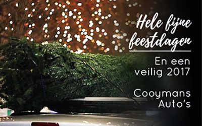 Feestdagen Kerst, Oud en Nieuw bij Cooymans Auto’s